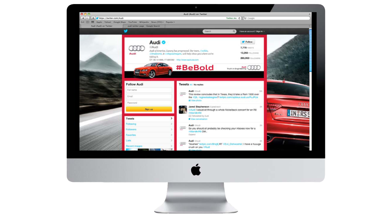 Audi Twitter Presence