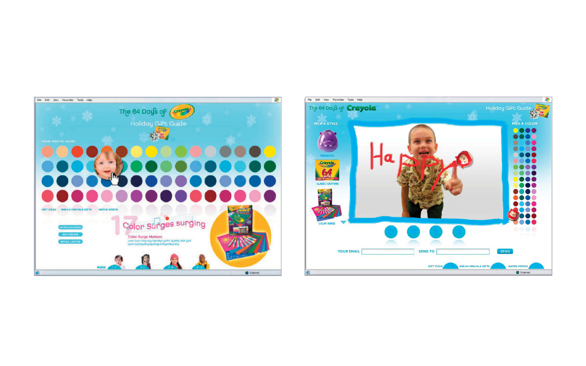 The 64 Days of Crayola Microsite