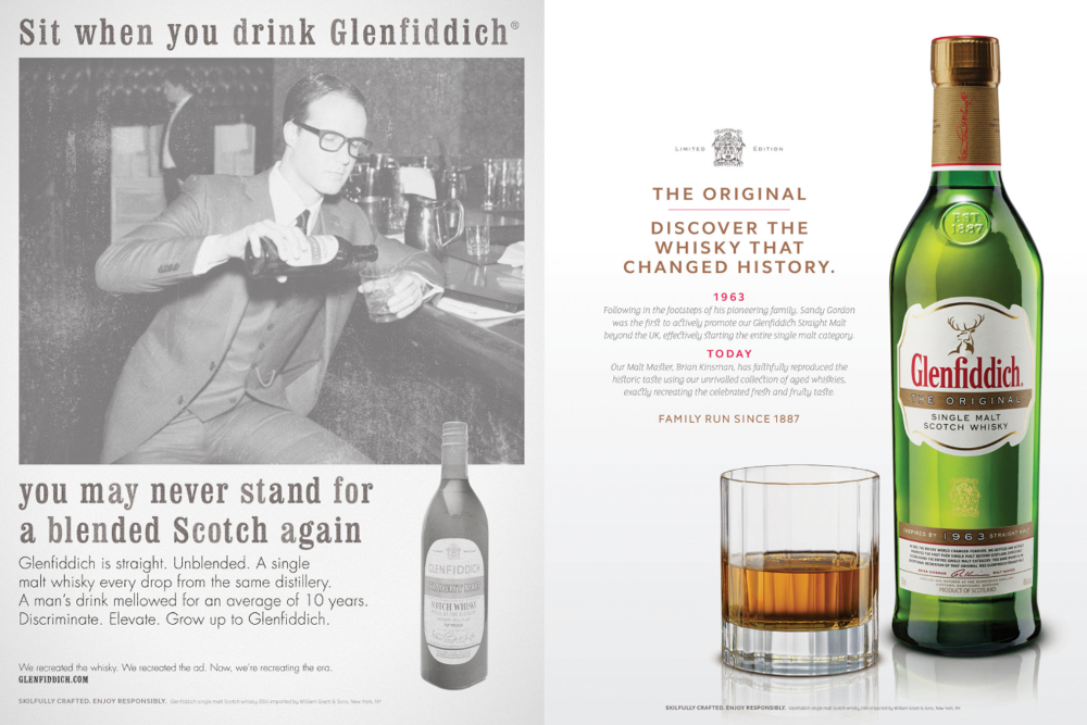 Glenfiddich Double Page Spread Print Ad