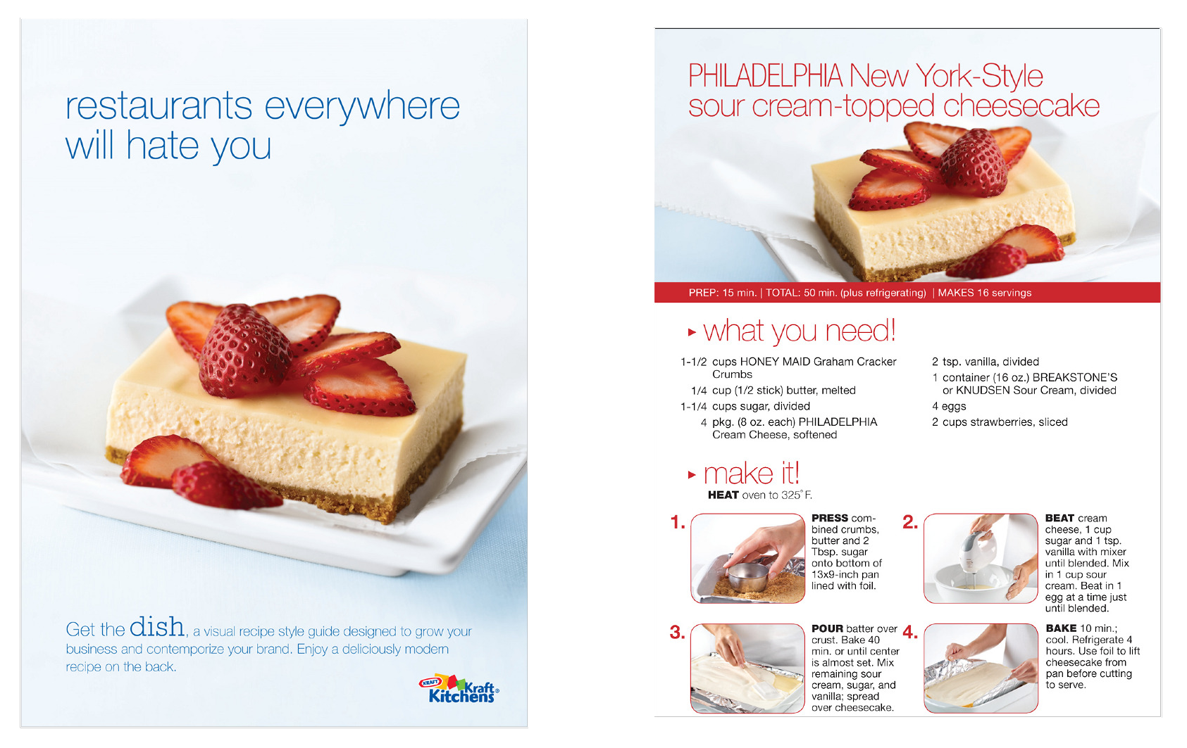DISH Teaser Recipe Card - PHILADELPHIA New York-Style Cheesecake