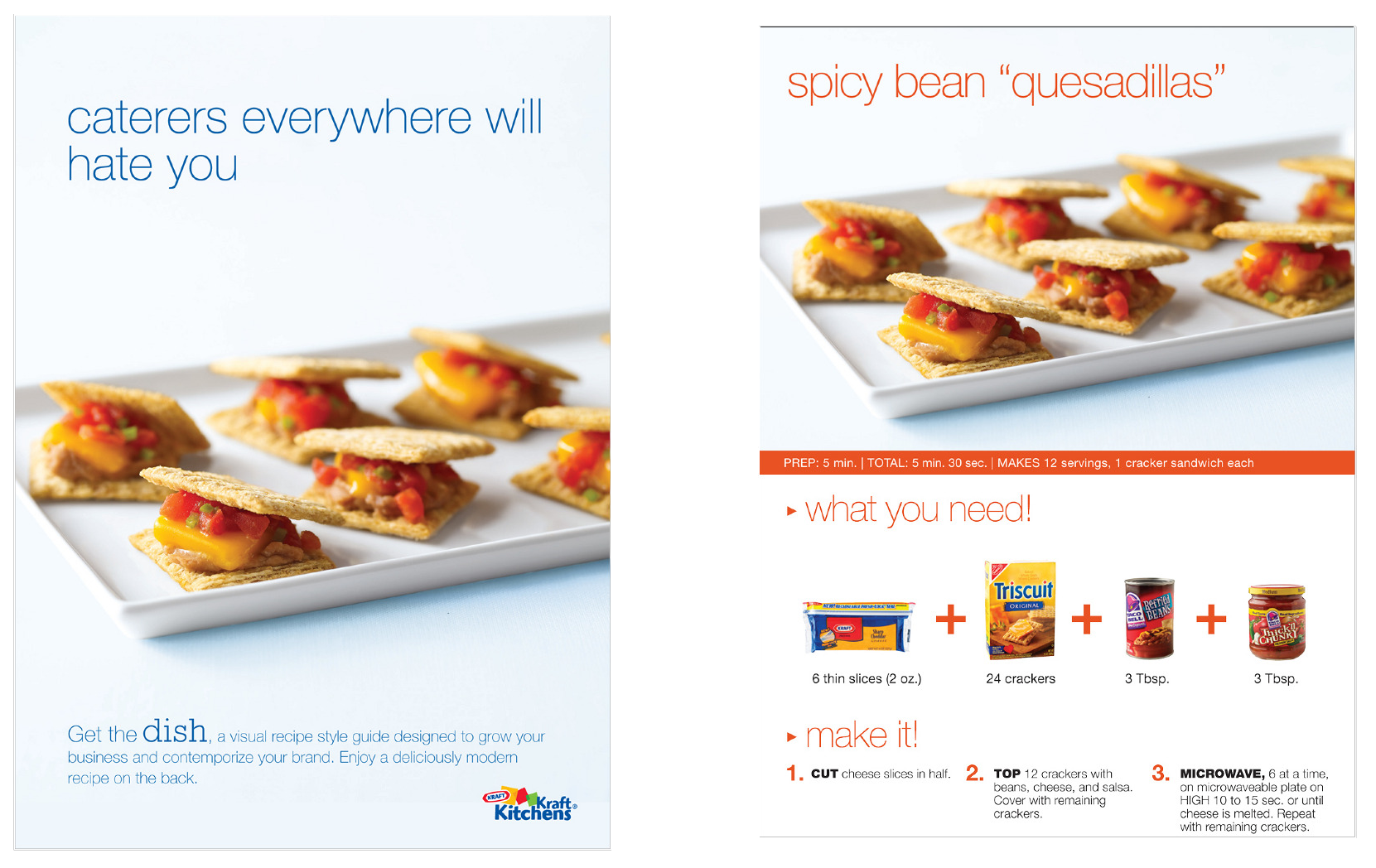 DISH Teaser Recipe Card - Spicy Bean Quesadillas